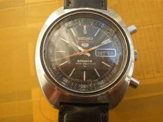 Vintage SEIKO 5 SPORTS Speed Timer 21J Chronograph 70M AUTO Men Watch 
