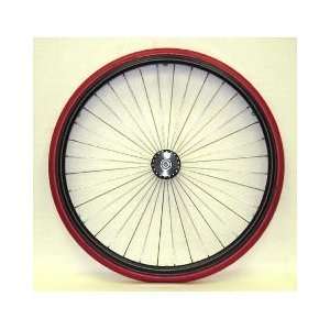  24 x 1 Metal Spoke Wheel   3 Hub   Tire Color Red   1 