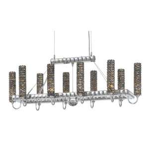    Elements Crystal Ten Light Up Lighting Rectangular Chandelier from