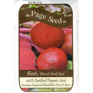  Organic Beet Detroit Dark Red Patio, Lawn & Garden