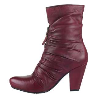 Earthies Womens Boots Montera Deep Red Silky Aged 800197WAGD  