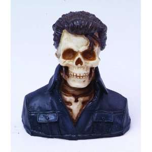  Elvis Skull Bust Statue Cold Cast Resin Figurine