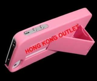 Pink DELUXE HARD STAND CASE FOR IPHONE 4 4G 4S C60b  
