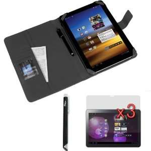  Screen Protector + Black Universal Stylus with Flat Tip for Samsung 