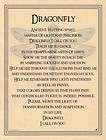 Dragonfly Parchment Page for Book of Shadows or Poster  