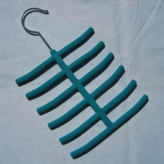 1x New Tie Belt Hanger Rack Organizer Hold 12 Ties Light Blue  