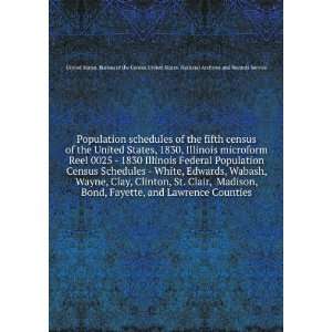 Population schedules of the fifth census of the United States, 1830 