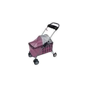  Pink Plaid Posh Pet Stroller