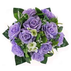    Lavender Silk Rose Nosegay   Wedding Bouquet 