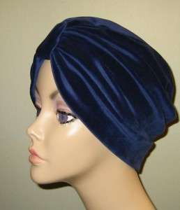 FashionTurban/ChemoHat/Blue Velour, Cancer Hat, Hijab  