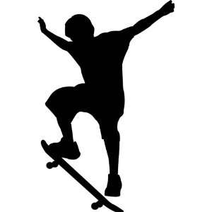  Sports Silhouette Wall Decals   Boy Skateboard 2 