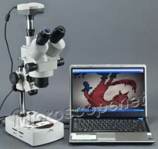 Zoom 3.5~45x Trinocular Stereo Microscope w 5.0M Camera  
