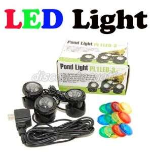 Set of 3 12 LED Underwater Pool Pond Fountain Lights  