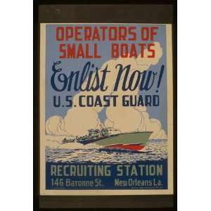  Photo Operators of small boats enlist now U.S. Coast 