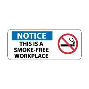 SA190P   Notice, This Is A Smoke Free Workplace, 7 X 17, Pressure 