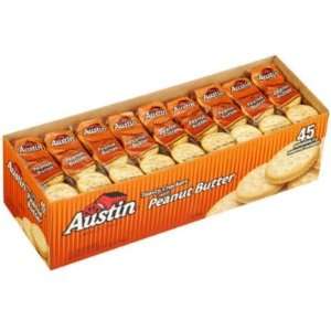 Austin Toasty Crackers With Peanut Butter Snack Cracker Packs 45 Count 