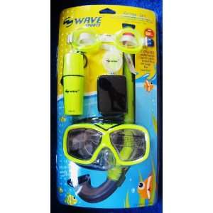  Wave Sports Vortex Set, Beginner Snorkel And Mask (Green 