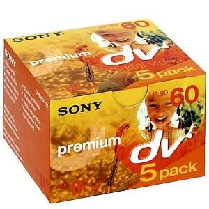  Sony DVM 60PR3 Premium Mini DV Videocassette 5 Pack 