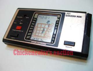 80s BANDAI ELECTRONIC HANDHELD GAME WATCH BAKUDAN MAN  