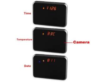 HOT SALE Spy Clock DVR Hidden MINI Camera Thermometer Display SPY DV 