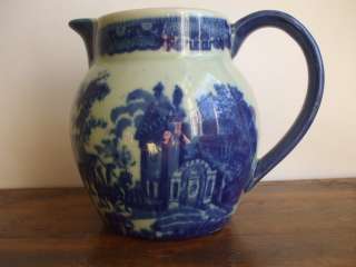   Pitcher Blue Willow Style Victoria Ware Ironstone Jug 6.5  