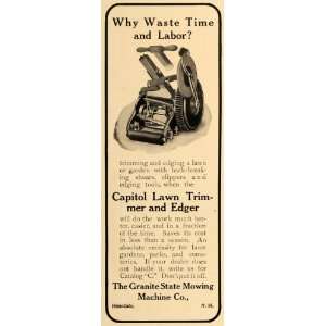  1907 Ad Granite State Mowing Machine Capitol Lawn Trim 