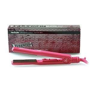  HerStyler Titanium Hair Straightener, 1, Hot Pink, 1 ea Beauty