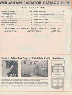 Catalog   1947   Weil McLain Radiators  