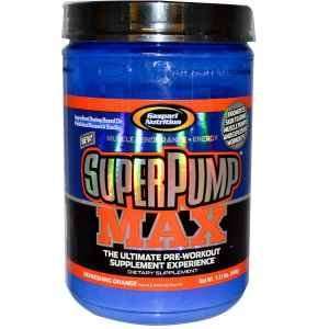 SuperPump MAX 40 Servings Refreshing Orange Nitric Oxide Supplements 