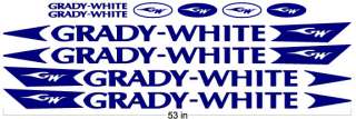 Grady White Boat Hull Decals Stickers Kit 53  