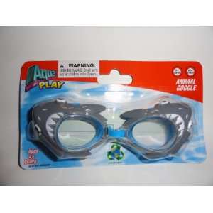 Shark Animal Swim Goggles and Fin Flops, Combo Set Includes a Floatie 