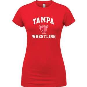   Tampa Spartans Red Womens Wrestling Arch T Shirt
