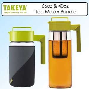   Tea Maker With Jacket 40oz Bundle With Takeya 11100 Iced Tea Maker