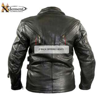 Xelement Womens Motorcycle Vented Level 3 Armored Buffalo Leather 