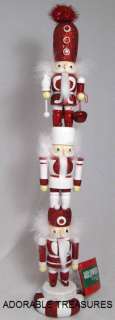 2010 WOODEN ADLER CANDY STACKED NUTCRACKER FREE S/H NIB  
