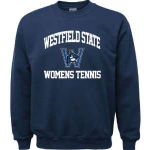 Westfield State Owls Navy Womens Tennis Arch Crewneck Sweatshirt 