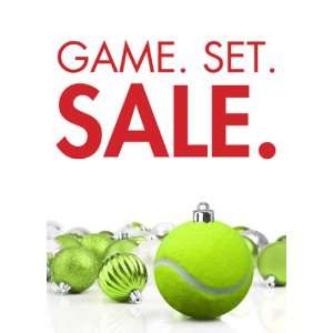  Game Set Sale Tennis Sign