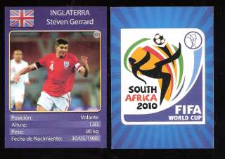 GERRARD rare ARGENTINA trading card FIFA WORLD CUP 2010  