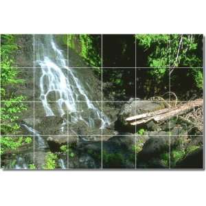 Waterfalls Photo Floor Tile Mural 6  24x36 using (24) 6x6 tiles