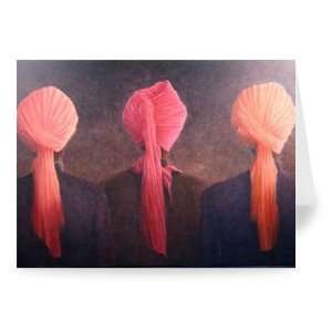 Turban Triptych (oil on canvas) by Lincoln   Greeting Card (Pack of 