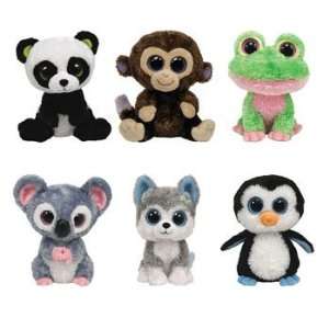  Ty Beanie Boos   Set of 6 Original Boos (Bamboo, Coconut 