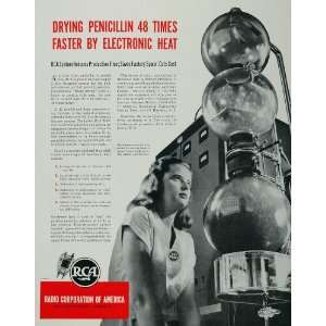  1944 Ad WWII RCA Generator PENICILLIN Production Squibb 