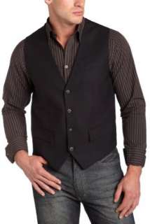  Perry Ellis Mens Solid Textured Plaid Vest Clothing