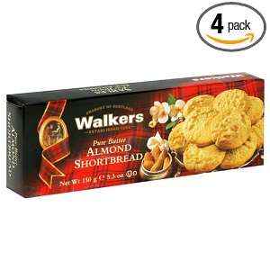 Walkers Shortbread Almond, 5.3 Ounce Boxes (Pack of 4)  