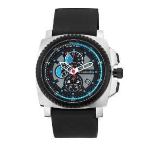   Alti Square Analog Multi Function Black Silicone Strap Watch Watches