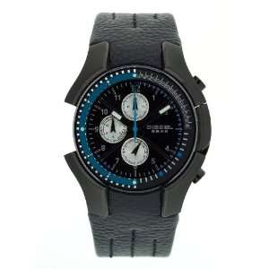  Diesel Mens DZ4129 Black Dial Leather Band Quartz Watch Watches