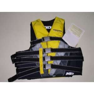   Kidder yellow/black deluxe 4 belt ski vest L/XL