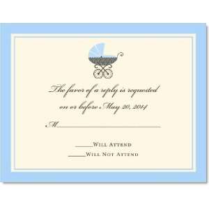   In the Baby Carriage Blue on Quartz Response Cards