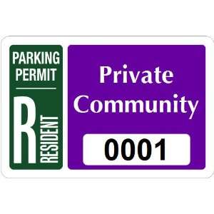   Decal 2 x 3 Vinyl Permant Adhesive White Permit