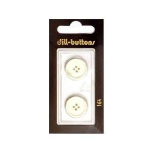  Dill Buttons 18mm 4 Hole White 2 pc (6 Pack) Health 